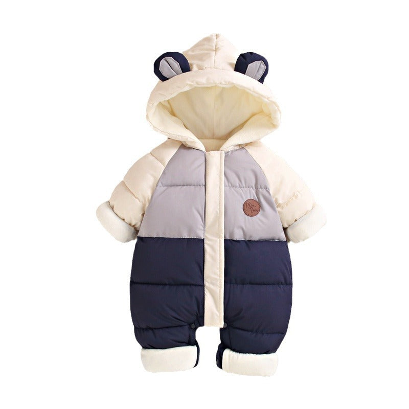 Padded Hooded Baby Jumpsuit