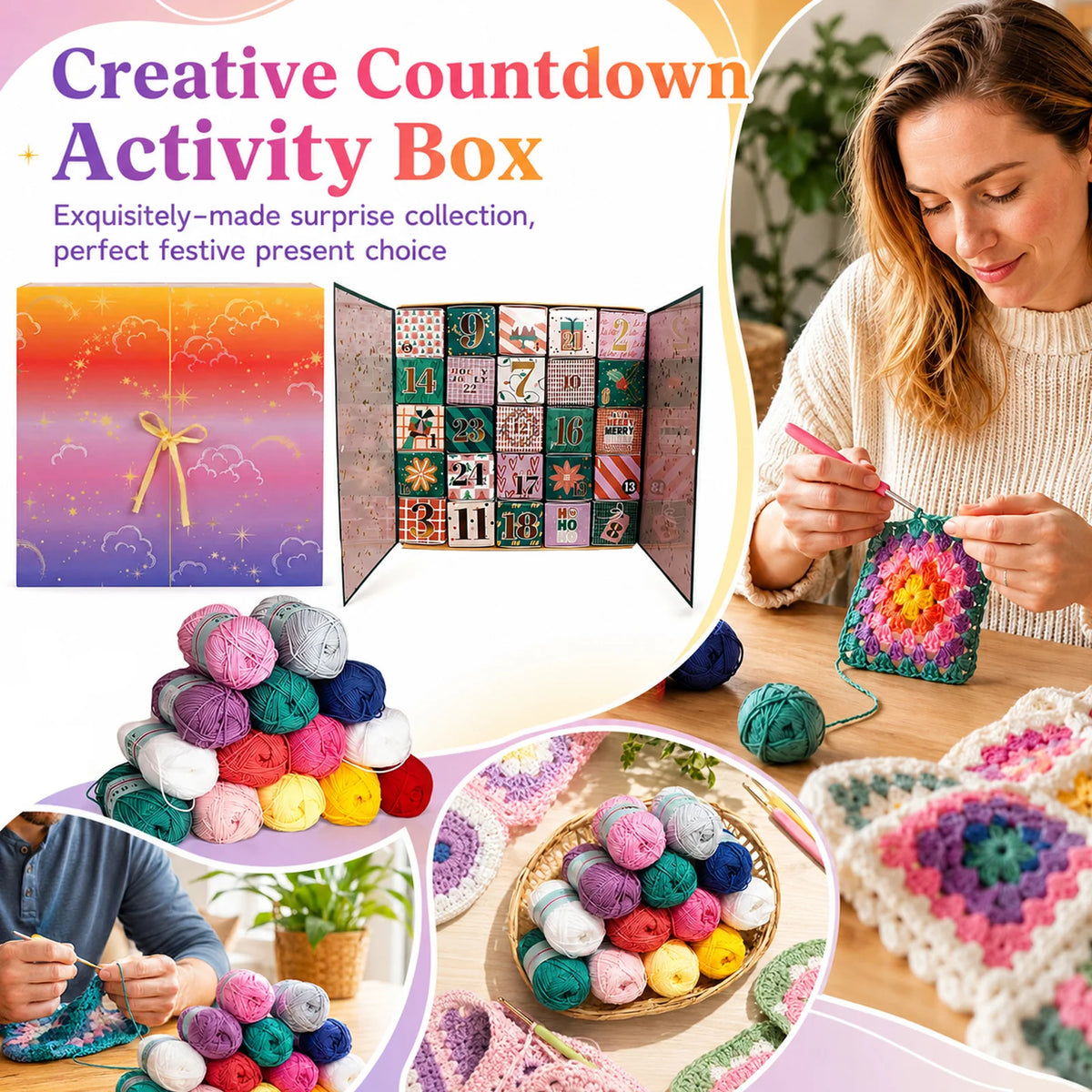 CozyStitch™ 🧵✨ — 25 Ultimate Crochet Advent Calendar