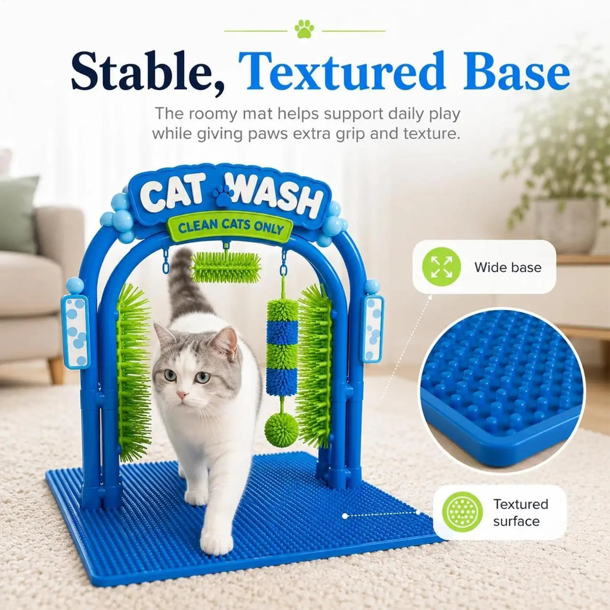 PurrClean™ 🐱🛁 — Easy Self-Grooming Cat Wash Station