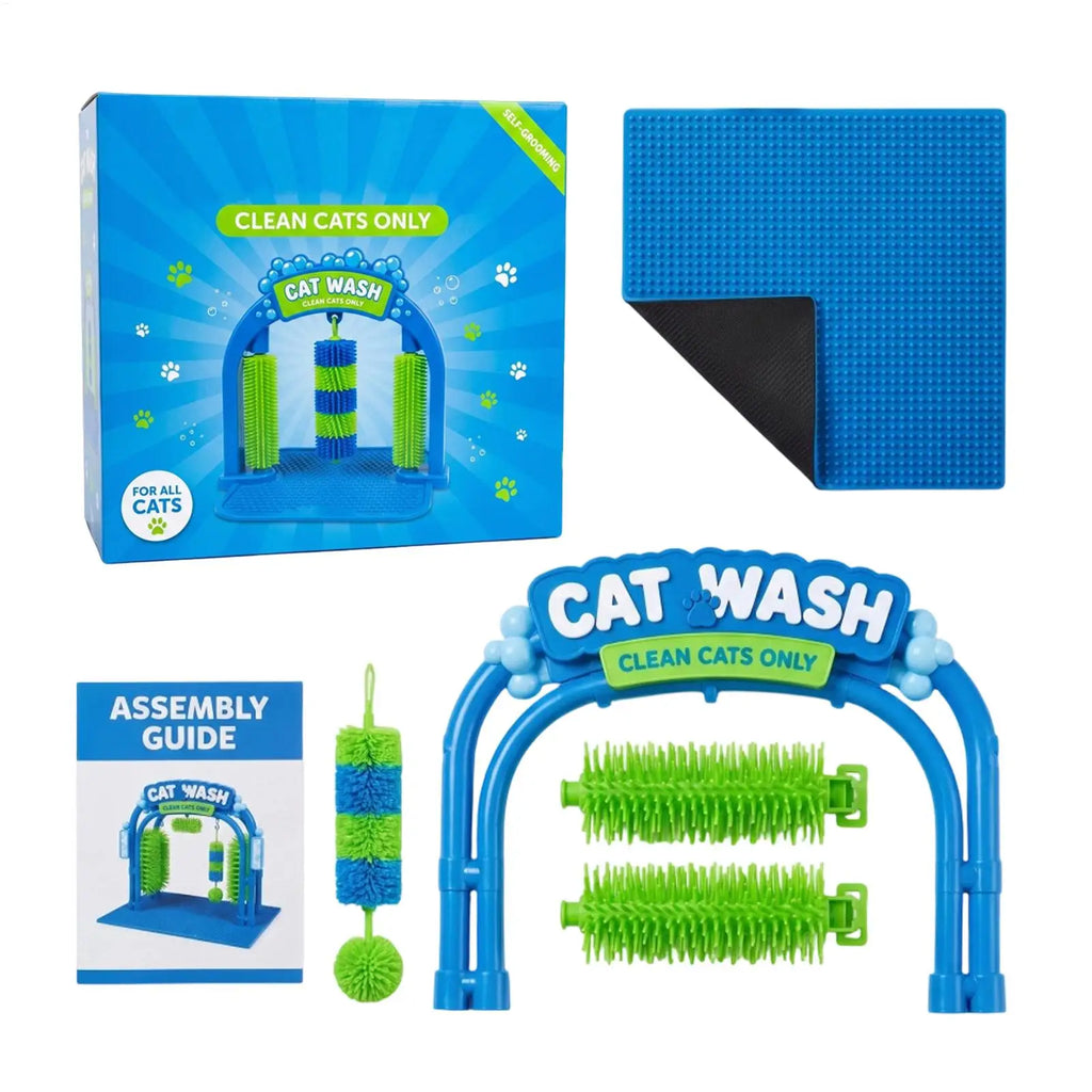 PurrClean™ 🐱🛁 — Easy Self-Grooming Cat Wash Station