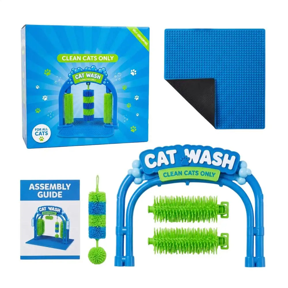 PurrClean™ 🐱🛁 — Easy Self-Grooming Cat Wash Station