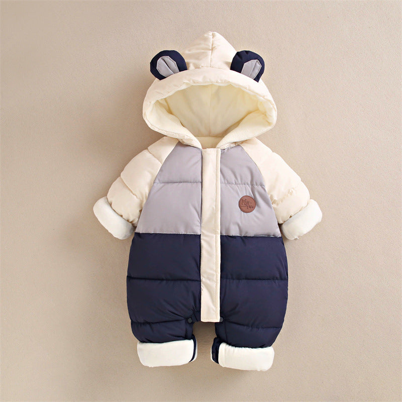 Padded Hooded Baby Jumpsuit